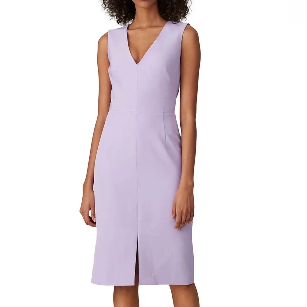 Milly Cady Kristianna Lavender Pastel Midi Dress with Front Slit - Size 2